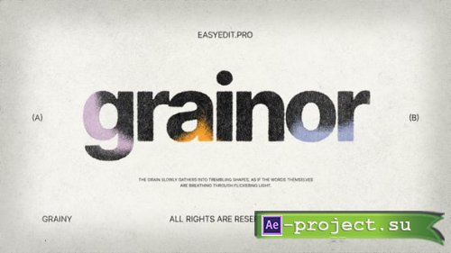 Videohive - Grainor Typography - 65671370 - Project for After Effects