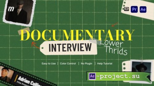 Videohive - Documentary Interview Lower Thirds - 65651269 - Project for After Effects