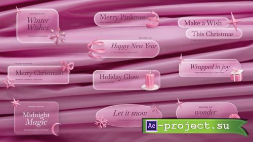 Videohive - Pink Christmas Glass Titles - 65660144 - Project for After Effects