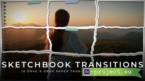 Videohive - Sketchbook Transitions - 65677554 - Project for After Effects