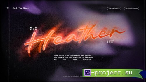 Videohive - Grain Text Effect - V2 - 65674848 - Project for After Effects